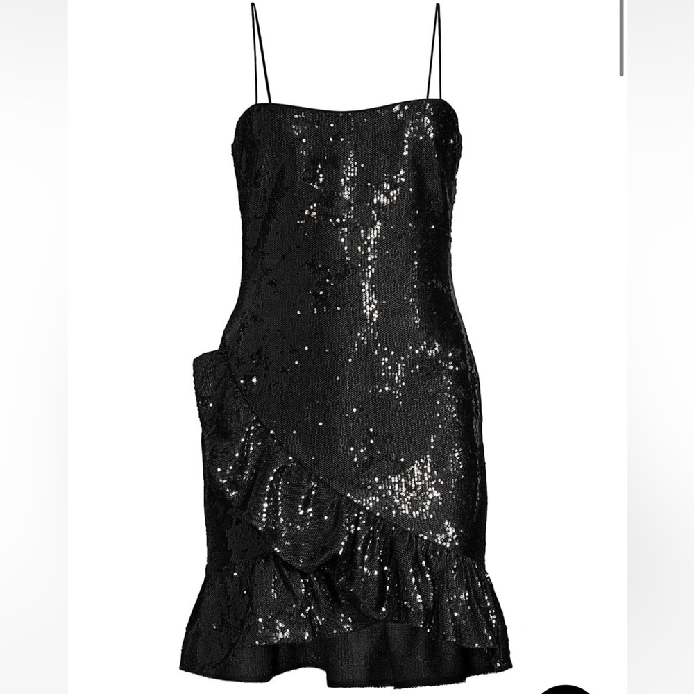 LIKELY Ruffle Sequin Mini Dress